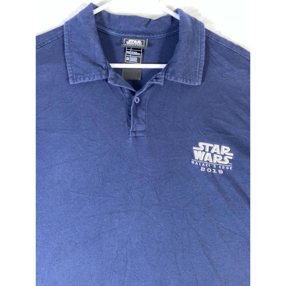 Disney STAR WARS Galaxy's Edge Short Sleeve Polo Shirt 2019 Navy Blue - XXL